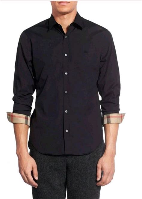 mens burberry shirt long sleeve|Burberry long sleeve button up.